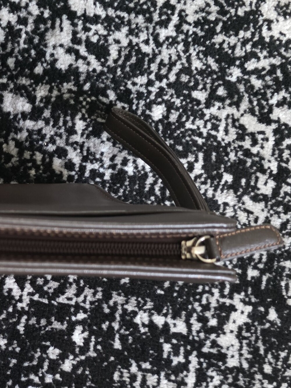 DAKS London Brown Leather Clutch Bag - Picture 4 of 8